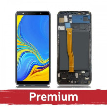 Ekranas skirtas Samsung A750 2018 A7 juodas su rėmeliu OEM