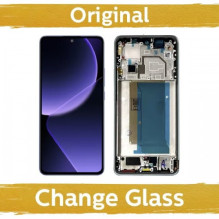 Screen for Xiaomi 13T (13T Pro) with frame / Silver / (Updated: China)