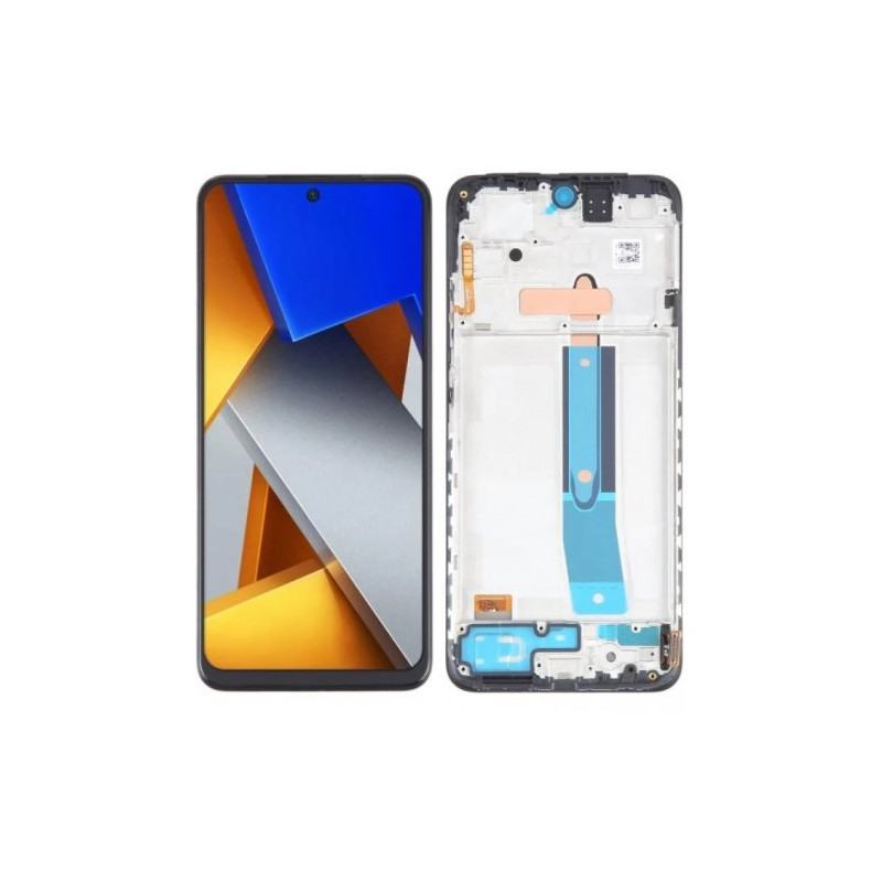 Ekranas skirtas Xiaomi Redmi Note 11 / Poco M4 Pro 4G juodas su rėmeliu HQ