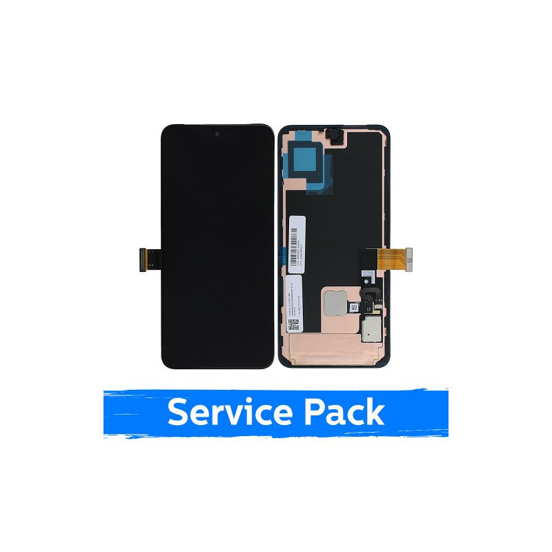 Ekranas skirtas Google Pixel 8 juodas su rėmeliu (Service Pack)