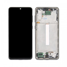 Ekranas skirtas Samsung A336 A33 5G su rėmeliu / Black / HQ