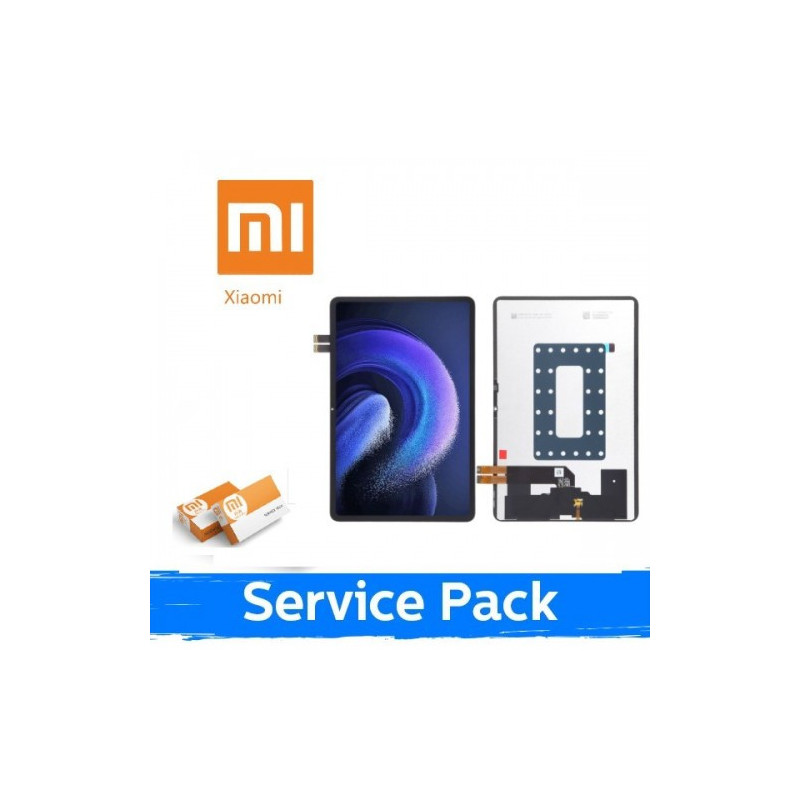 Ekranas skirtas Xiaomi Mi Pad 6 juodas su rėmeliu (Service Pack)