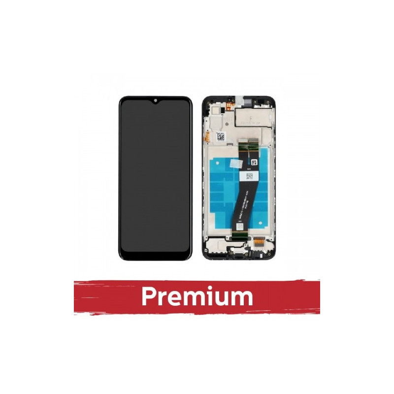 Ekranas skirtas Samsung A035G A03 (2022) juodas su rėmeliu OEM