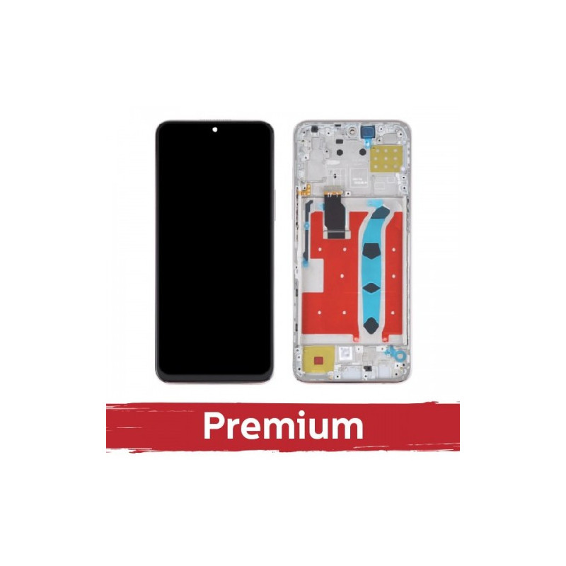 Screen for Huawei Honor X8 (4G) with frame / Black / OEM