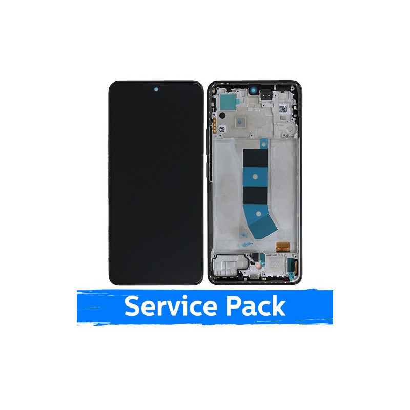 Ekranas skirtas Xiaomi Redmi Note 13 4G su rėmeliu / Midnight Black / (Service Pack)