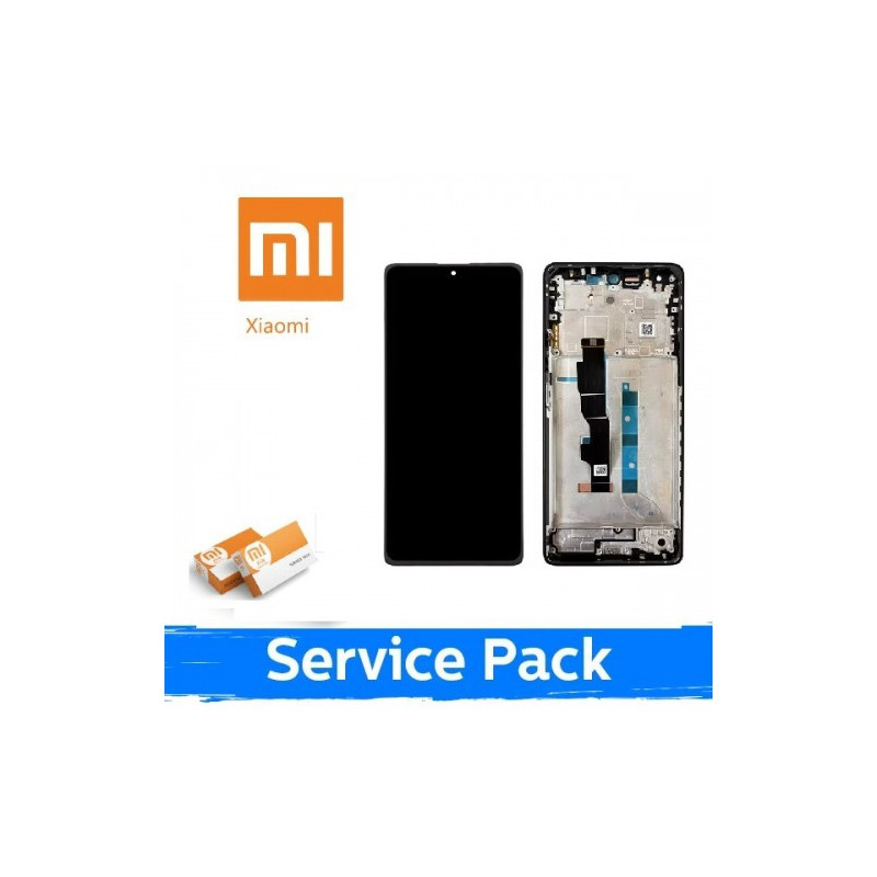 Ekranas skirtas Xiaomi Redmi Note 13 5G su rėmeliu / Graphite Black / (Service Pack)