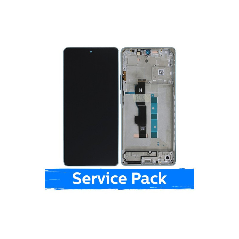 Ekranas skirtas Xiaomi Redmi Note 13 5G su rėmeliu / Ocean Teal / (Service Pack)