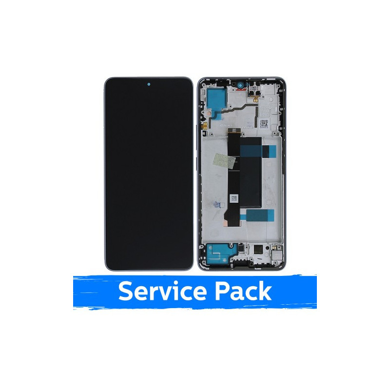 Ekranas skirtas Xiaomi Redmi Note 13 Pro 5G / Poco X6 5G su rėmeliu / Aurora Purple / (Service Pack)