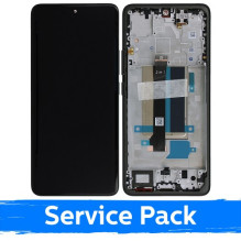 Screen for Xiaomi Redmi Note 13 Pro+ 5G with frame / Midnight Black / (Service Pack)