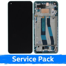 Ekranas skirtas Xiaomi Mi 11 Lite 4G (Lite 5G / Lite 5G NE) su rėmeliu / Mint Green / (Service Pack)