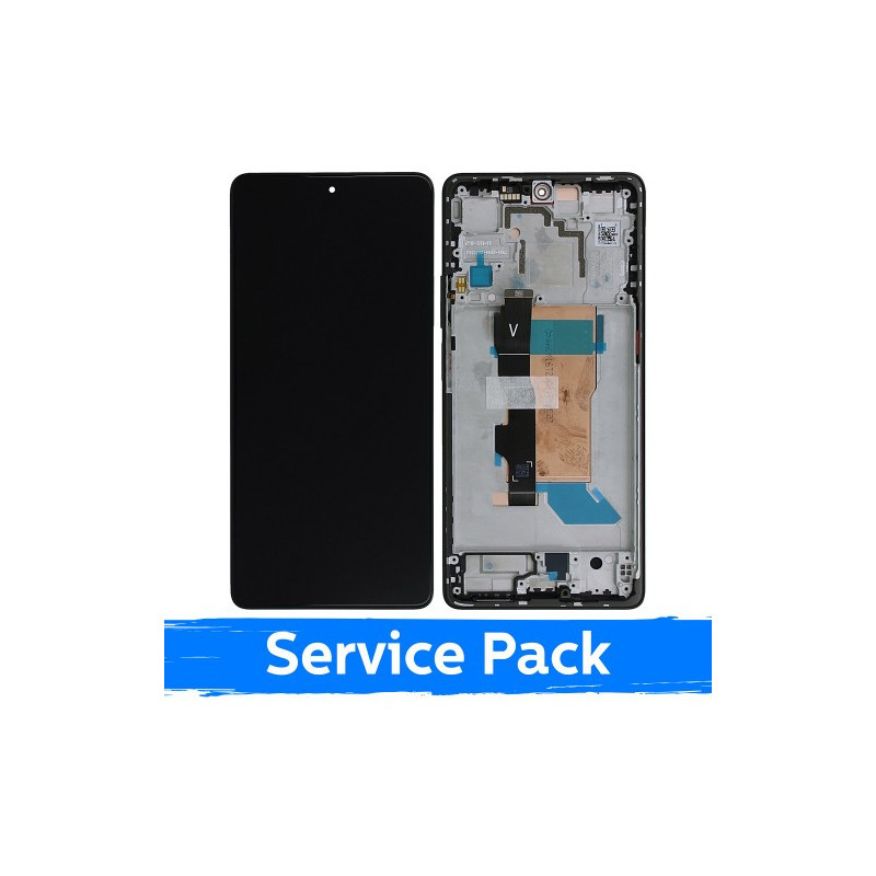 Ekranas skirtas Xiaomi Poco F5 5G su rėmeliu / Black / (Service Pack)