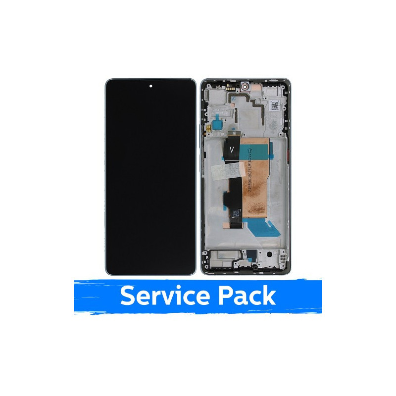 Ekranas skirtas Xiaomi Poco F5 5G su rėmeliu / White / (Service Pack)