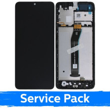 Ekranas skirtas Xiaomi Redmi A3 / Poco C61 4G (2024) juodas su rėmeliu (Service Pack)