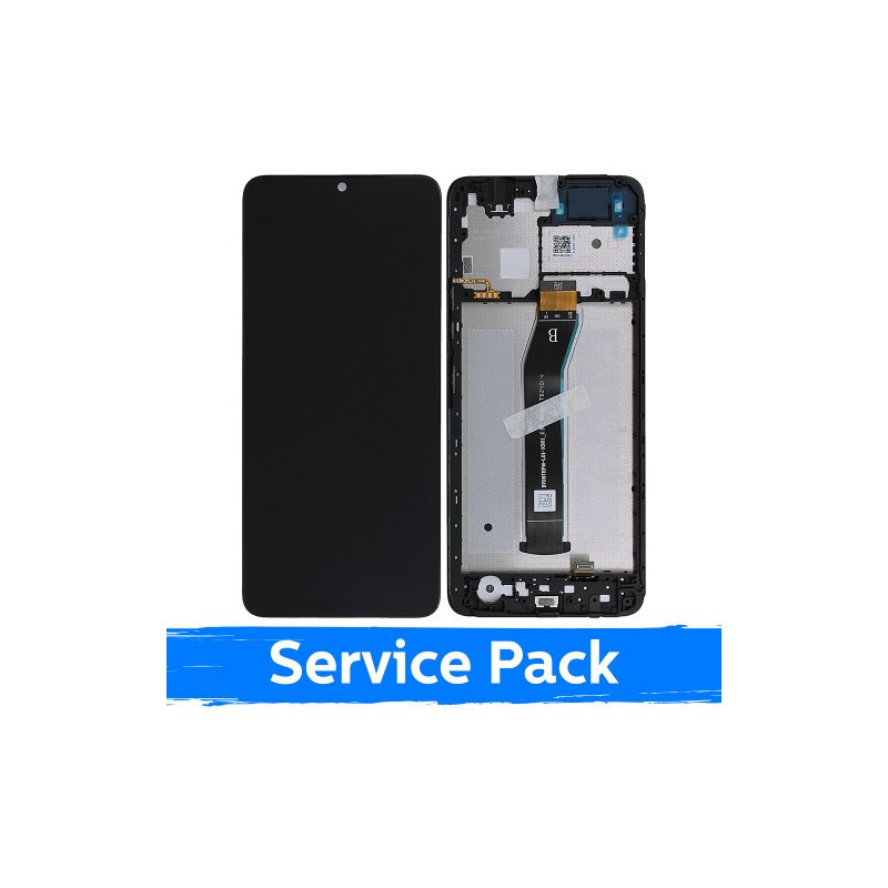 Ekranas skirtas Xiaomi Redmi A3 / Poco C61 4G (2024) juodas su rėmeliu (Service Pack)