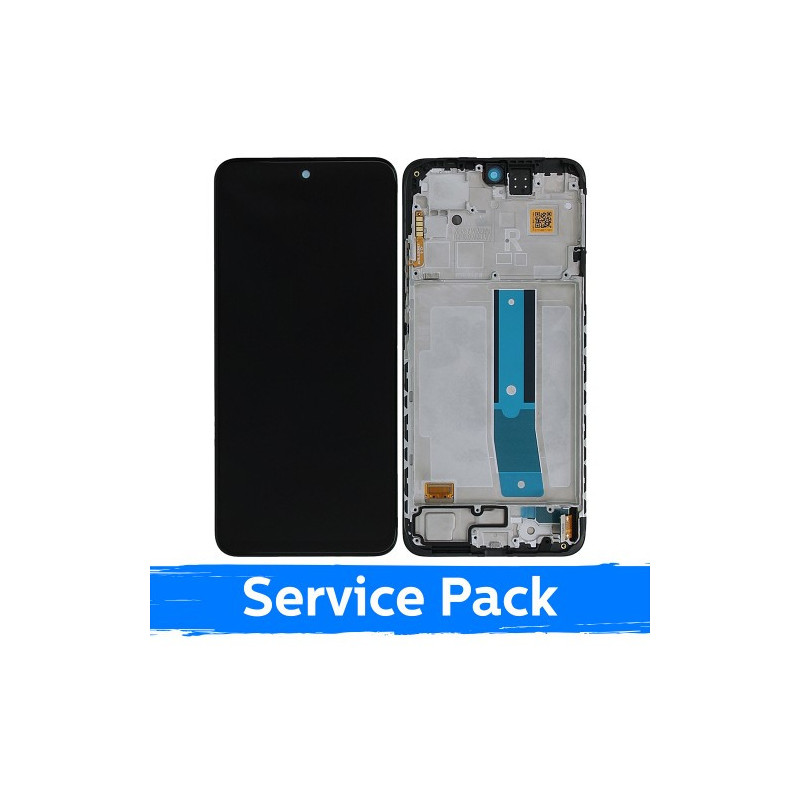 Ekranas skirtas Xiaomi Redmi Note 12S (4G) / Redmi Note 11S (4G) / Poco M4 Pro 4G juodas su rėmeliu (Service Pack)