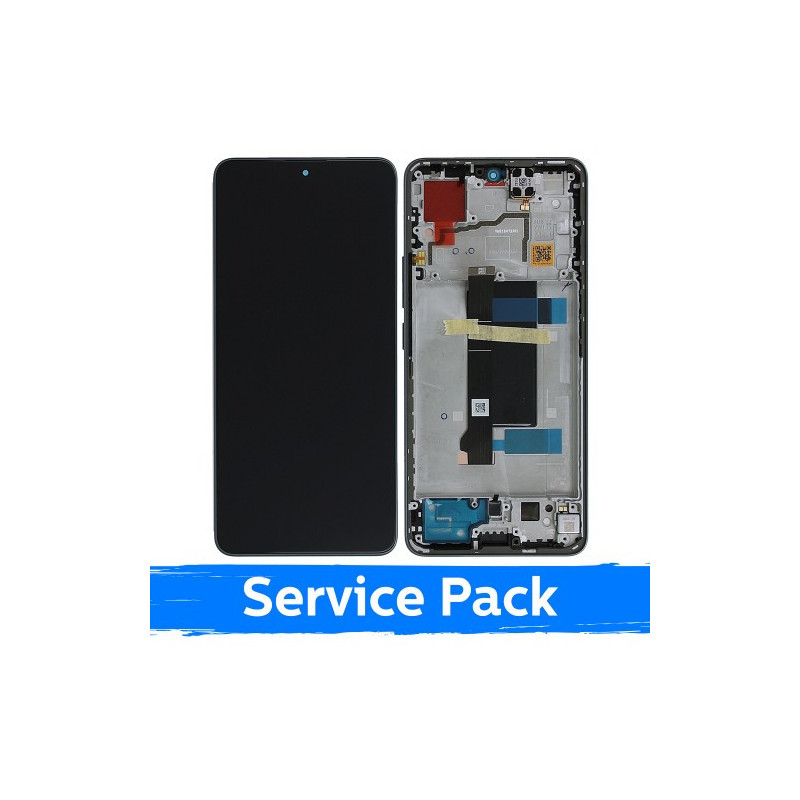Screen for Xiaomi Redmi Note 13 Pro 5G / Poco X6 5G with frame / Ocean Teal (Blue) / (Service Pack)