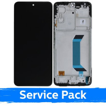 Ekranas skirtas Xiaomi Redmi Note 12 4G juodas su rėmeliu (Service Pack)