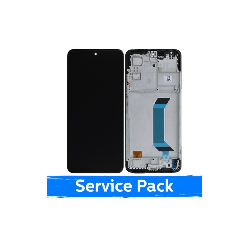 Ekranas skirtas Xiaomi Redmi Note 12 4G juodas su rėmeliu (Service Pack)