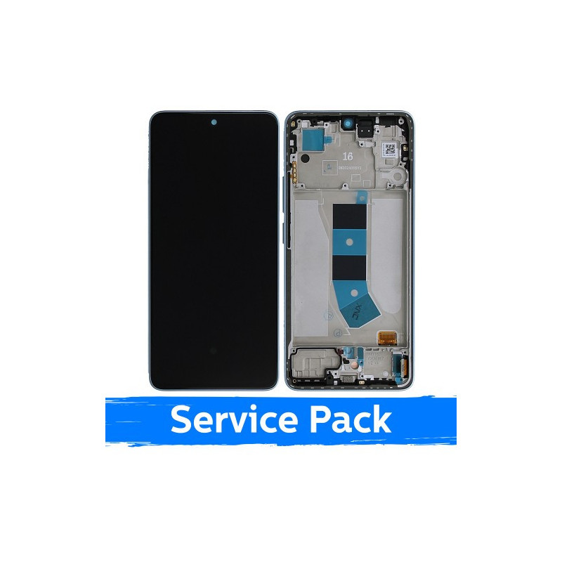 Ekranas skirtas Xiaomi Redmi Note 13 4G su rėmeliu / Ice Blue / (Service Pack)