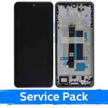 Screen for Xiaomi Redmi Note 13 Pro+ 5G with frame / Aurora Purple / (Service Pack)