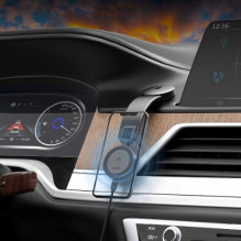 Automobilinis laikiklis Dudao'F21 Pro' juodas (15W / Magsafe Compatible) (magnetinis / lipinamas)