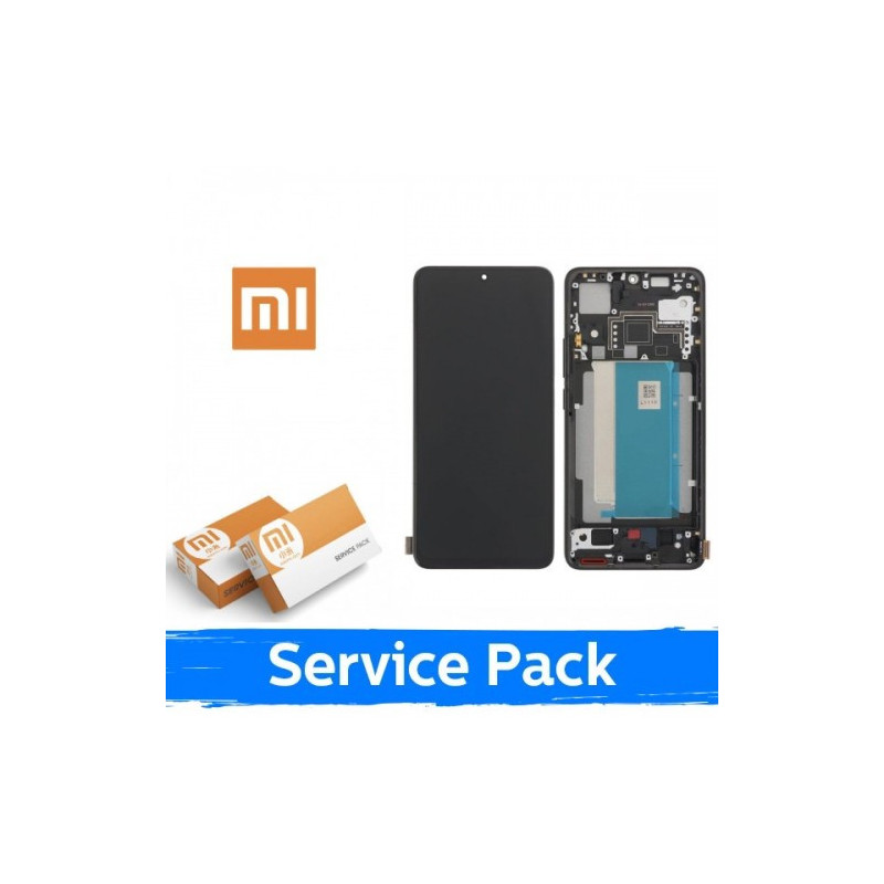 Ekranas skirtas Xiaomi Poco F6 Pro 5G su rėmeliu / White / (Service Pack)