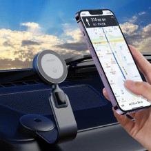 Car holder Dudao'F21 Pro' black (15W / Magsafe Compatible) (magnetic / adhesive)