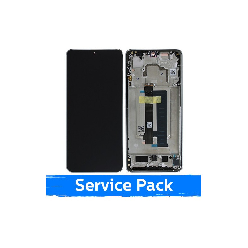 Ekranas skirtas Xiaomi Poco X6 Pro 5G su rėmeliu / Grey / (Service Pack)