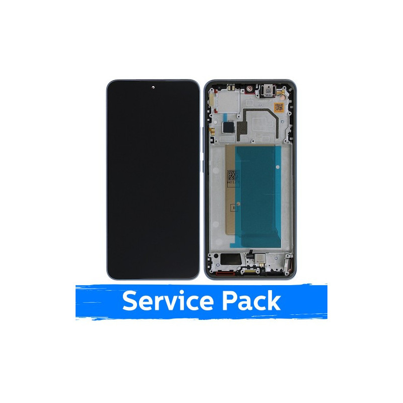 Screen for Xiaomi 13T (13T Pro) with frame / Alpine Blue / (Service Pack)