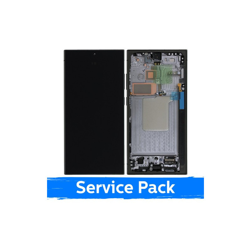 Ekranas skirtas Samsung S928 S24 Ultra su rėmeliu / Titanium Black (Blue / Green) / (Service Pack)