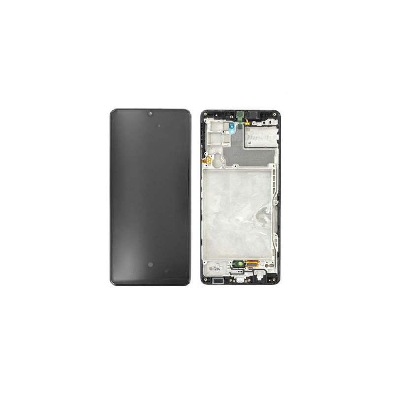 Ekranas skirtas Samsung A426 A42 5G juodas su rėmeliu HQ