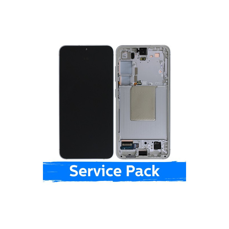 Ekranas skirtas Samsung S921 S24 su rėmeliu / Marble Grey / (Service Pack)