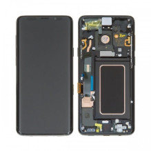 Screen for Samsung G965 S9 Plus with frame / Midnight Black / HQ
