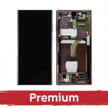 Screen for Samsung S908 S22 Ultra with frame / White / OEM