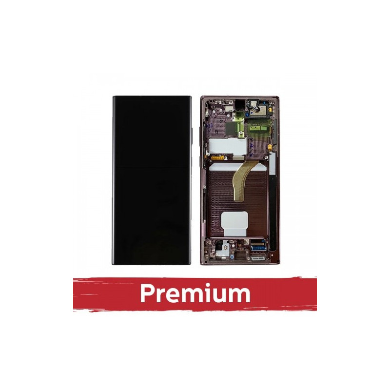 Screen for Samsung S908 S22 Ultra with frame / White / OEM