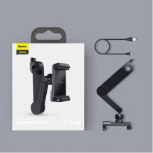 Automobilinis laikiklis Baseus 'BackSeat Holder' juodas (bevielis krovimas 15W) (ne magnetinis / sėdynei) Automobilinis laikiklis Baseus 'BackSeat Holder' juodas (bevielis krovimas 15W) (ne magnetinis / sėdynei)