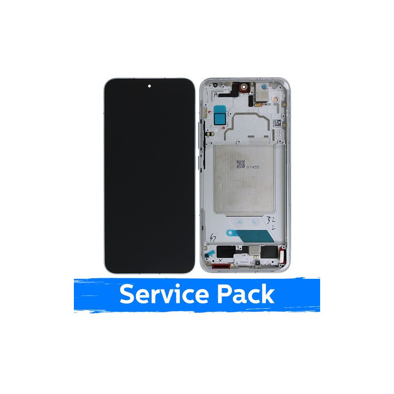 Screen for Xiaomi 13 with frame / White / (Service Pack)