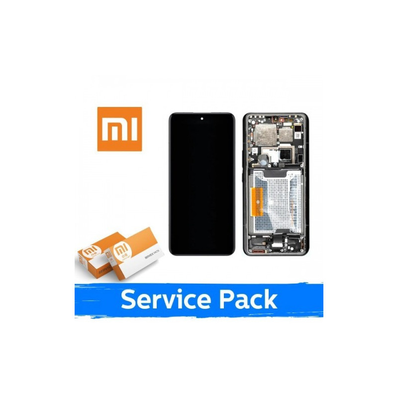 Screen for Xiaomi 14 Ultra with frame / White / (Service Pack)