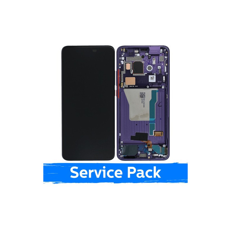 Ekranas skirtas Xiaomi Poco F2 Pro su rėmeliu / Electric Purple / (Service Pack)