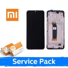 Ekranas skirtas Xiaomi Poco M4 5G / Poco M5 4G / Redmi 10 5G juodas su rėmeliu (Service Pack)