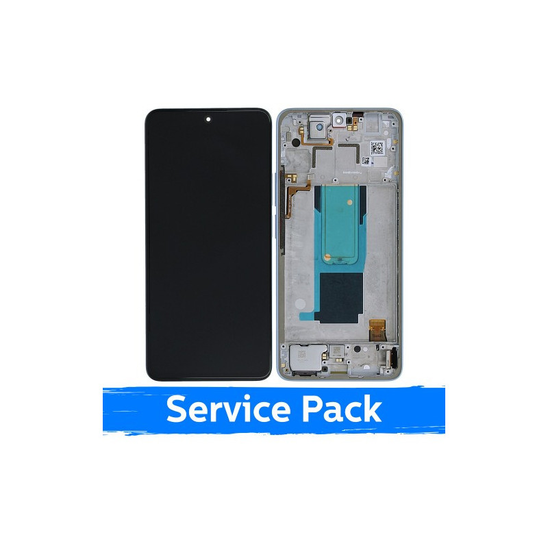 Ekranas skirtas Xiaomi Redmi Note 11 Pro+ 5G (11 Pro Plus 5G) su rėmeliu / Star Blue / (Service Pack)