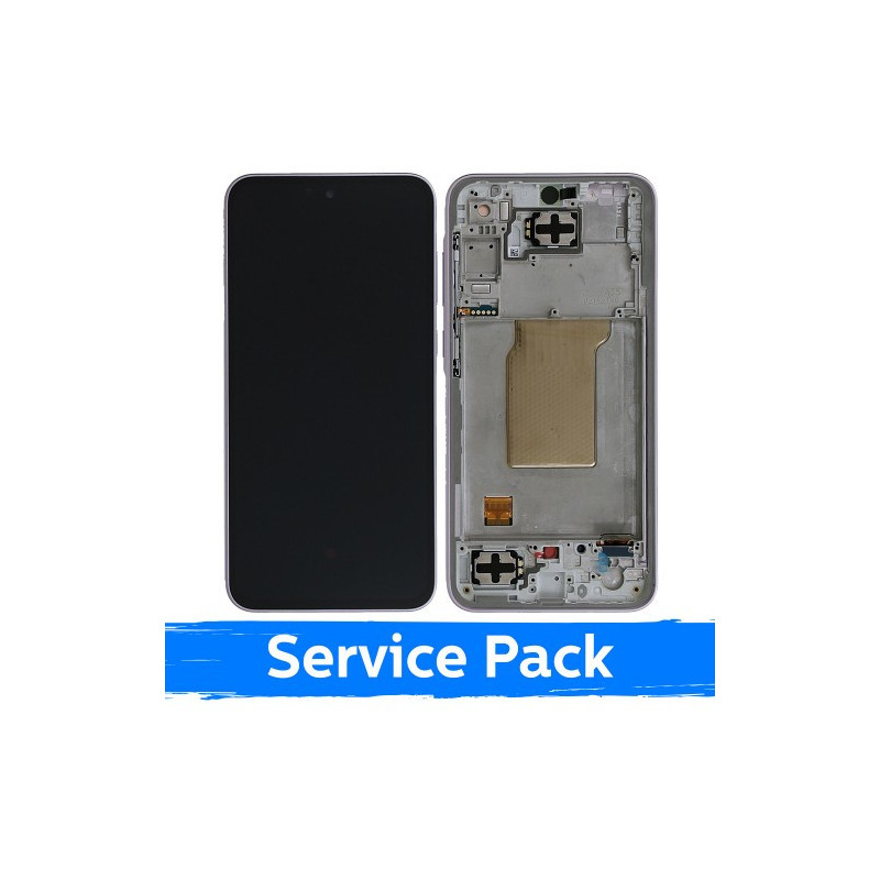 Screen for Samsung A356 A35 5G with frame / Lilac / (Service Pack)