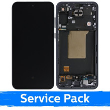Screen for Samsung A556 A55 5G with frame / Navy / (Service Pack)