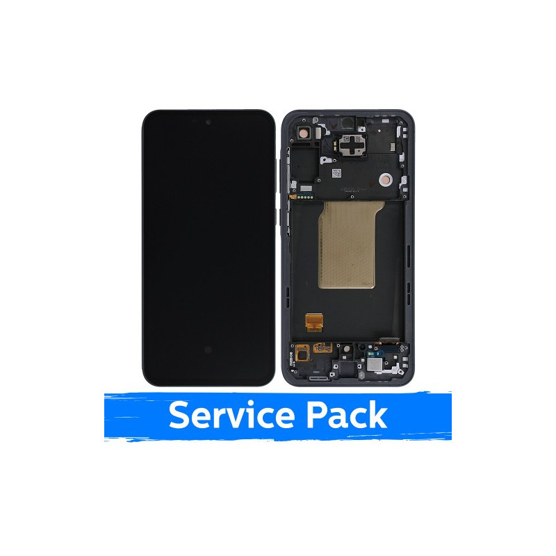 Screen for Samsung A556 A55 5G with frame / Navy / (Service Pack)
