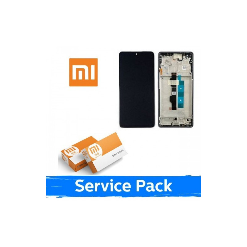 Ekranas skirtas Xiaomi Poco M6 Pro 4G / Redmi Note 13 Pro 4G su rėmeliu / Purple / (Service Pack)