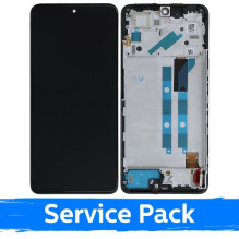 Ekranas skirtas Xiaomi Redmi Note 12 Pro 4G juodas su rėmeliu (Service Pack)