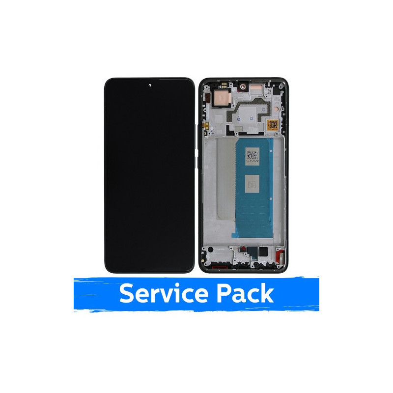 Ekranas skirtas Xiaomi Poco F5 Pro 5G su rėmeliu / Black / (Service Pack)