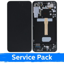 Screen for Samsung S906 S22 Plus with frame / Graphite / (Service Pack)