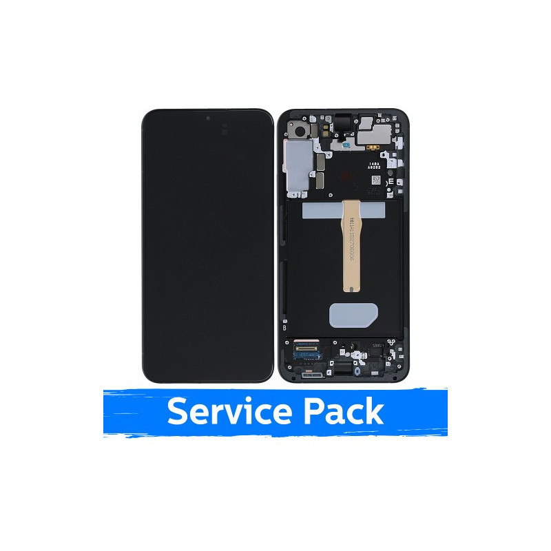 Screen for Samsung S906 S22 Plus with frame / Graphite / (Service Pack)