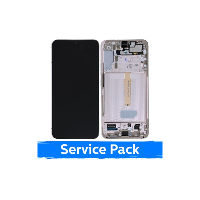 Screen for Samsung S906 S22 Plus with frame / Phantom Pink / (Service Pack)